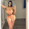 Women's Tracksuits 2023 Summer Women's Dress Set Print One-Shoulder Strap Sleeveless Backless Tube Top And Waist Elastic Shorts 2 Piece