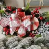 装飾的な花クリスマスリースペンダントフロントドアガーランド家事パーティー供給人工窓壁吊り飾り飾りクリスマスツリー