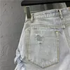 Женские шорты Женщины сексуальные расстроенные джинсовые джинсы в корейском стиле личный INS Girls одежда Wideleg Лето высокая талия шикарные винтажные Y2K 230424
