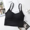 Women's Tanks Cami Yoga Sports Bras Triangle Cup Underwear Female Breathable Wrapped Tube Top Sexy Beauty Back Adjustable Sling Bra Vest 230425