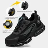 Botas Waliantile Lace Free Homens Sapatos de Segurança Sapatilhas para Trabalho Industrial Punctura Prova de Aço Toe Trabalho Indestrutível 231124