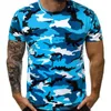 Men's T-Shirts Summer Fashion Camo T-shirt Men's Casual O-Neck Cotton Street Clothing T-shirt Men's Gym Short Sleeve T-shirt Top 230425