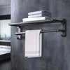 Badrumshyllor badrum väggmonterad handduk rack förvaring barer badrum tillbehör