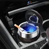 Car Ashtrays Car Ashtray With Blue Led Lights Creative Personality Cigarette Cylinder Holder For Trumpchi GA3 GA6 GA8 GS8 GS3 GS5 GM8 Q231125