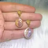 Orecchini pendenti 16-18mm Orecchino di perle barocche multicolori Gancio per orecchio in oro Regalo di lusso per donne di moda Matrimonio classico