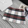 Skirts Designer Autumn and Winter New American Style Hot Stamped Letter Fashion Pin Woolen Plaid A-line Short Skirt G4TM