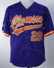 College Clemson Tigers 28 Seth Beer Baseball Jerseys Mans Team Purple Orange White All sömnad Cooperstown Vintage Cool Base University Pure Cotton Pensionera högt