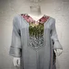 Lässige Kleider KE LA Bead Sequin Embroidered Robe Ramadan Muslim Women's Clothing Maxi Dress