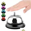 Juldekorationer 65mm Mti-färg Bell Hand Bells Sexig matbord som kallas kök el Counter Reception Drop Delivery Home Gar Dhkwy