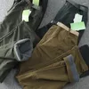 Herrbyxor vinter vindtät vattendichte pluche softshell broek utomhus mannen rak multi väska overall camping jacht uitrusting