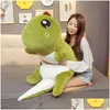 Bambole di peluche Nt Grandi occhi Dinosauro Peluche Morbido farcito Cartone animato Animale Bambola Fidanzata Cuscino per dormire Bambino Regalo di compleanno per bambini 220409 Drop Dh3Yv