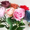 Dekorative Blumen Kunstseide Rose Hochwertiger weißer Blumenstrauß Rosa für Hochzeitsfeier Festival DIY Geschenk 6 große Köpfe Wohnkultur