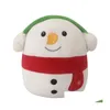 Fyllda plyschdjur 20 cm söta dockor Santa Claus älg snögubbe svamp fågel mjuk kast kudde barn jul leksak droppe leverans leksak dhchy