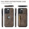 Designer 2In1 Afneembare Magnetische Leather Case Voor Iphone 15 14 13 12 11Pro Max Wallet Cover Kaarthouder Telefoon Case voor Samsung