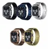 Luksusowe obudowy galwaniczne TPU Paski ze stali nierdzewnej Bamboo Łańcuchowe opaski Łańcuchowe pasy motyla Ochronne pasy okładki do Apple Watch 4 5 6 7 8 Ultra 49 45 44 42 mm