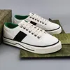 Tennis 1977 Casual Shoes Luxurys Designers Mens Shoe Italy Green and Red Web Stripe Rubber Sole Stretch Cotton Low Top Men Sneakers