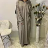 Ramadan Muslimsk etnisk klädsel One Piece Bön Hijab Klänning Plagg Abaya Cover Dubai Jilbab Kvinnor Niqab Huv Helrock Modest Jilbab Isl