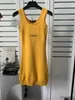 Barman trui jurk Designer jurken voor vrouw gebreide trui lang gebreide T -shirt zwarte dames zomer casual bodycon mouwloze slanke fit mode sexy