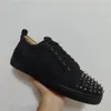 Designer Casual Shoes For Sale Red Sole Low Top Flat Spikes Flats Black Blue Grey Suede Men Women Prom Wedding Shoe Sneakers With Dust Bag EU 36-46