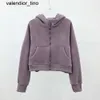 Nouveau 24SS Lu Scuba Vestes Surdimensionné Cou Full Zip Sweat À Capuche Designer Lululemens Femmes Pull Casual Running Épais Liner Léger Femmes Vêtements De Yoga Pour Femmes