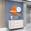 Väggklockor kök lyxklocka vardagsrum 3d metall kreativitet tyst modern design reloj pared dekoration ll50wc