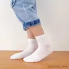 Kids Socks 1-12 Year boys girls white mesh spring summer socks infant kids football student sock High Elastic Cotton Solid Color long socks R231125