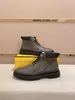 Winter Top Luxe Flow Heren Monolith Geborsteld Leren Enkellaarzen Lichte Rubberen Lug Loopzool Martin Booties Zwart Lederen Heren Motorlaars EU38-45 Met Doos