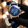 Montres-bracelets 2023 LIGE Top Mode Montre Pour Hommes En Cuir Étanche Horloge Chronographe Montres De Sport Quartz Montre-Bracelet Reloj