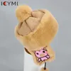 Caps Hats Winter Real Full Pelt Rex Rabbit Fur Bomber Children Kids boys girls warm fur Cap Cute Earmuff 231124