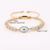 Strang Hochwertiges Design Mode CZ Pave Ball Shell Eye Charm Edelstahl Perlen Luxus Armband Männer Frauen Perlenstränge