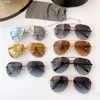 Designer sunglasses for women new europe and the united states fashion colorchanging square rimless onepiece sunglasses female korean version of glasses