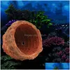 Objets décoratifs Figurines Ane Nest Empêchent la fuite d'argile et de roches vivantes fabriquées pour les plantes de réservoir de récif d'aquarium 230515 Drop Deliv Dhxkj