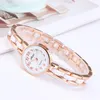 Wristwatches WOKAI High Quality 18K Rose Gold Fashion Casual Women's Small Dial Bracelet Luxury Quartz Watch Student Girl Clock Vintage