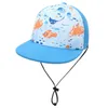 Caps S Summer Baby Girls Peaked Cartoon Boys Beach Quick-Tork Children's Sun Hat utomhus UV Sunscreen Visor Cap för småbarn Kids P230424