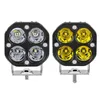 12V moto phare LED 6000K double couleur IP 68 étanche conduite antibrouillard tout-terrain ATV camions universel lampe de travail projecteurs