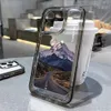 iPhone 14 13 12 11 Pro Max Xr XS 7 8ランドスケープペインティングハイウェイスノーマウンテンクリアアンチフォールソフトバックカバーケース