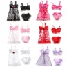 Accessori per bambole 3 pezzi set pigiama colorato 3 in 1 abbigliamento intimo lingerie reggiseno abito pizzo homewear vestiti per giocattolo fai da te 230424