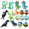 baby Party Balloons 1pc Large 4D Dinosaur Foil Green Standing Dragon Birthday Decorations Kids Supplies Boy Toys Air Globos Dinosaur balloons