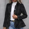 Vestes pour femmes Bureau élégant simple boutonnage mince blazer vêtements d'extérieur femmes mode veste décontractée vintage jacquard manteau à volants irrégulier