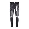 Jeans viola Uomo Donna Jeans di alta qualità Design alla moda Motociclisti strappati in difficoltà Donna Denim cargo per uomo Pantaloni neri taglia29-40