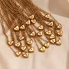 Cordões de cordas Minimalistas de amor minimalista Jóias iniciais Jóias de colar de aço inoxidável 18K Pingente de forma de forma de coração de ouro 18k 230424
