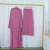 Etnische kleding moslim sets twee stukken gebed lange capuchon batwing mouwen losse maxi rokken jilbab hijab vrouwen abaya