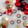 Decoratieve bloemen Kaarsenringen Krans Kerstboom Kunstmatige strik Kerst hangende kransen DIY-slingerdecors