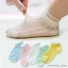 Chaussettes pour enfants 5 paires/lot chaussettes pour nouveau-né garçons filles chaussettes d'été enfants coton respirant mince bébé garçon chaussettes maille infantile bateau chaussette R231125