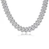 Cool 24inches 925 Sterling Silver Men Collier Déclaration Diamant Iced Out Moissanite Cuban Chain Link