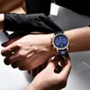 Montres-bracelets 2023 LIGE Top Mode Montre Pour Hommes En Cuir Étanche Horloge Chronographe Montres De Sport Quartz Montre-Bracelet Reloj