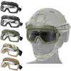 Açık Gözlük Taktik Airsoft Paintball Goggles Rüzgar Popar Anti Sis CS Wargame Yürüyüş Koruma Goggles Taktik Kask 231124