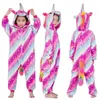 Djurvarglejonlicorne onesie barn kostym jumpsuit kigurumi pyjamas enhörning för barn baby flickor pyjamas pojkar sömnkläder 231219