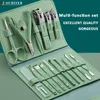 Set manicure per unghie Set manicure 16 in 1 Kit completo di funzioni Set pedicure professionale in acciaio inossidabile con custodia portatile in pelle Idea regalo 230425