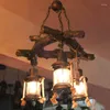 Kolye lambaları Amerikan Antika Işıkları Kişilik Yaratıcı Retro Endüstrisi Çatı Reçinesi Kavrulmuş Kahve Dükkanı çubuğu Çin Lambası